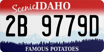 ID license plate 2B9779D