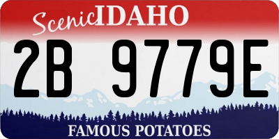 ID license plate 2B9779E