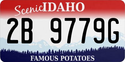ID license plate 2B9779G