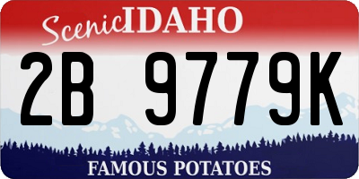 ID license plate 2B9779K