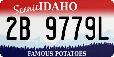 ID license plate 2B9779L