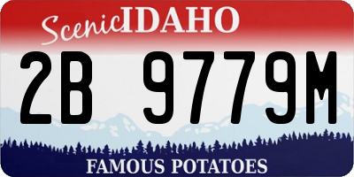 ID license plate 2B9779M
