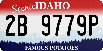 ID license plate 2B9779P