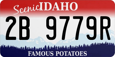 ID license plate 2B9779R
