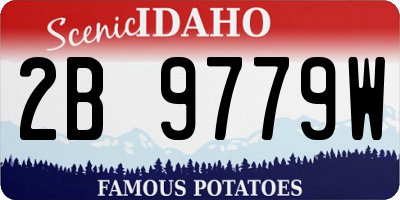 ID license plate 2B9779W