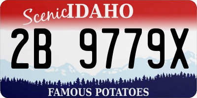ID license plate 2B9779X