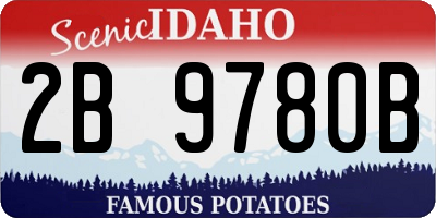 ID license plate 2B9780B