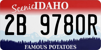ID license plate 2B9780R