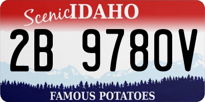ID license plate 2B9780V