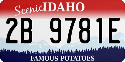ID license plate 2B9781E