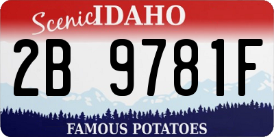 ID license plate 2B9781F