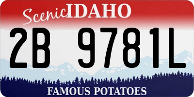 ID license plate 2B9781L