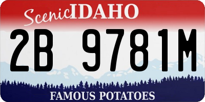 ID license plate 2B9781M