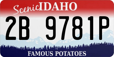 ID license plate 2B9781P