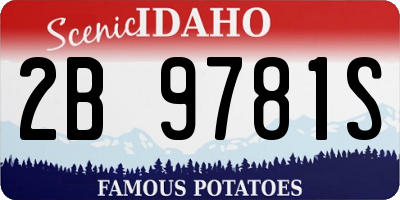 ID license plate 2B9781S