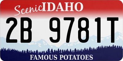 ID license plate 2B9781T