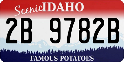 ID license plate 2B9782B