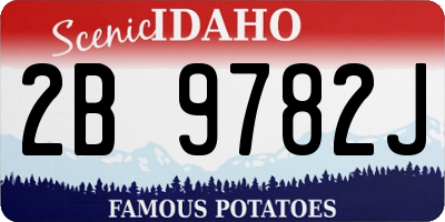 ID license plate 2B9782J
