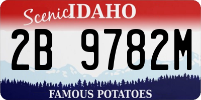 ID license plate 2B9782M