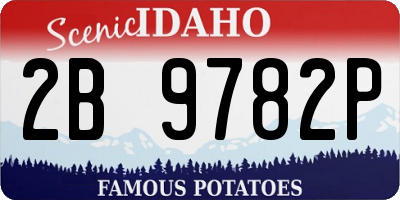 ID license plate 2B9782P