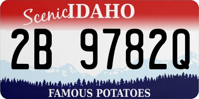ID license plate 2B9782Q