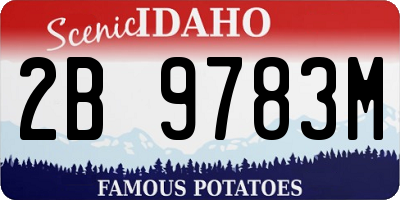 ID license plate 2B9783M