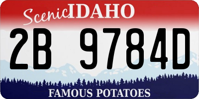 ID license plate 2B9784D