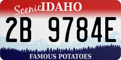 ID license plate 2B9784E