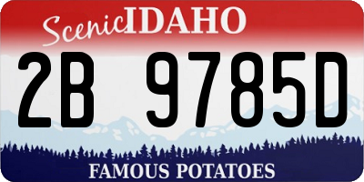ID license plate 2B9785D