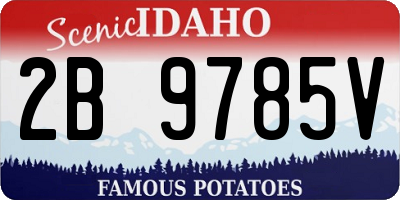 ID license plate 2B9785V