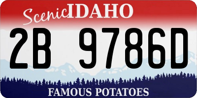 ID license plate 2B9786D