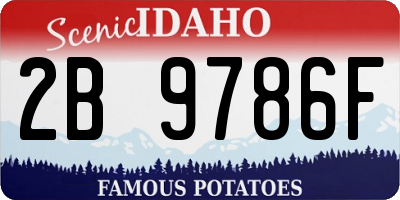 ID license plate 2B9786F