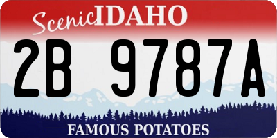 ID license plate 2B9787A