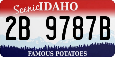 ID license plate 2B9787B