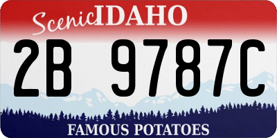 ID license plate 2B9787C