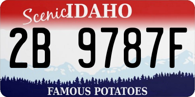 ID license plate 2B9787F