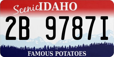 ID license plate 2B9787I