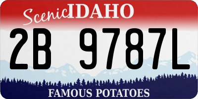ID license plate 2B9787L