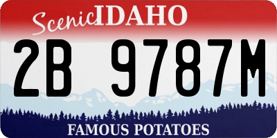 ID license plate 2B9787M