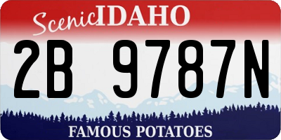 ID license plate 2B9787N
