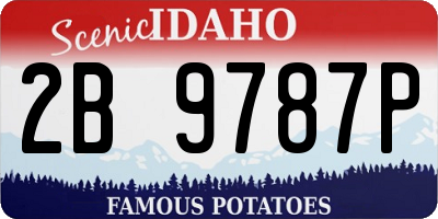 ID license plate 2B9787P