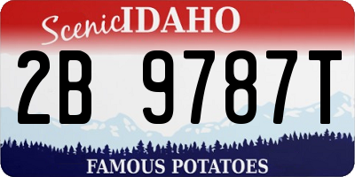 ID license plate 2B9787T