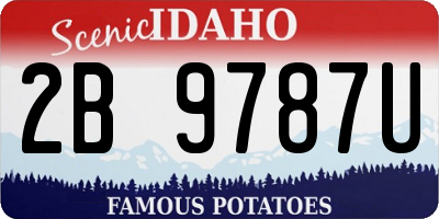 ID license plate 2B9787U
