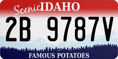 ID license plate 2B9787V