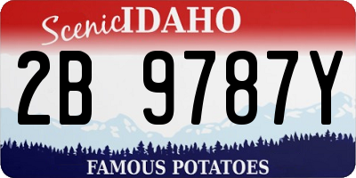 ID license plate 2B9787Y