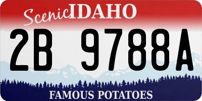 ID license plate 2B9788A