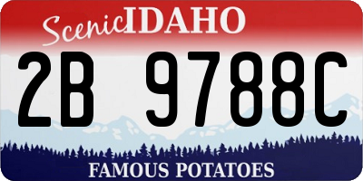 ID license plate 2B9788C