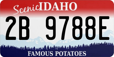 ID license plate 2B9788E