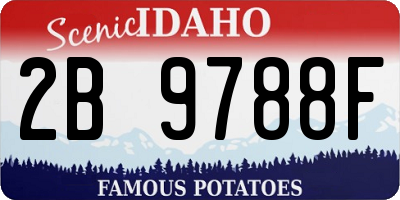 ID license plate 2B9788F