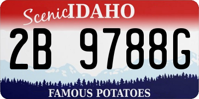 ID license plate 2B9788G